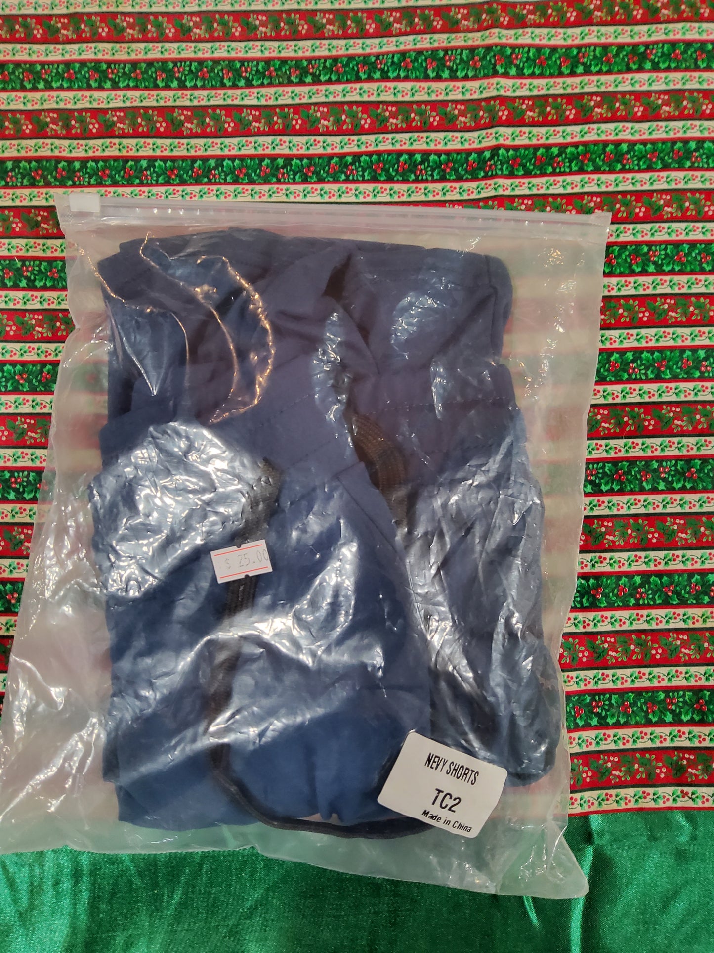 Soft legging material blue shorts Size TC2