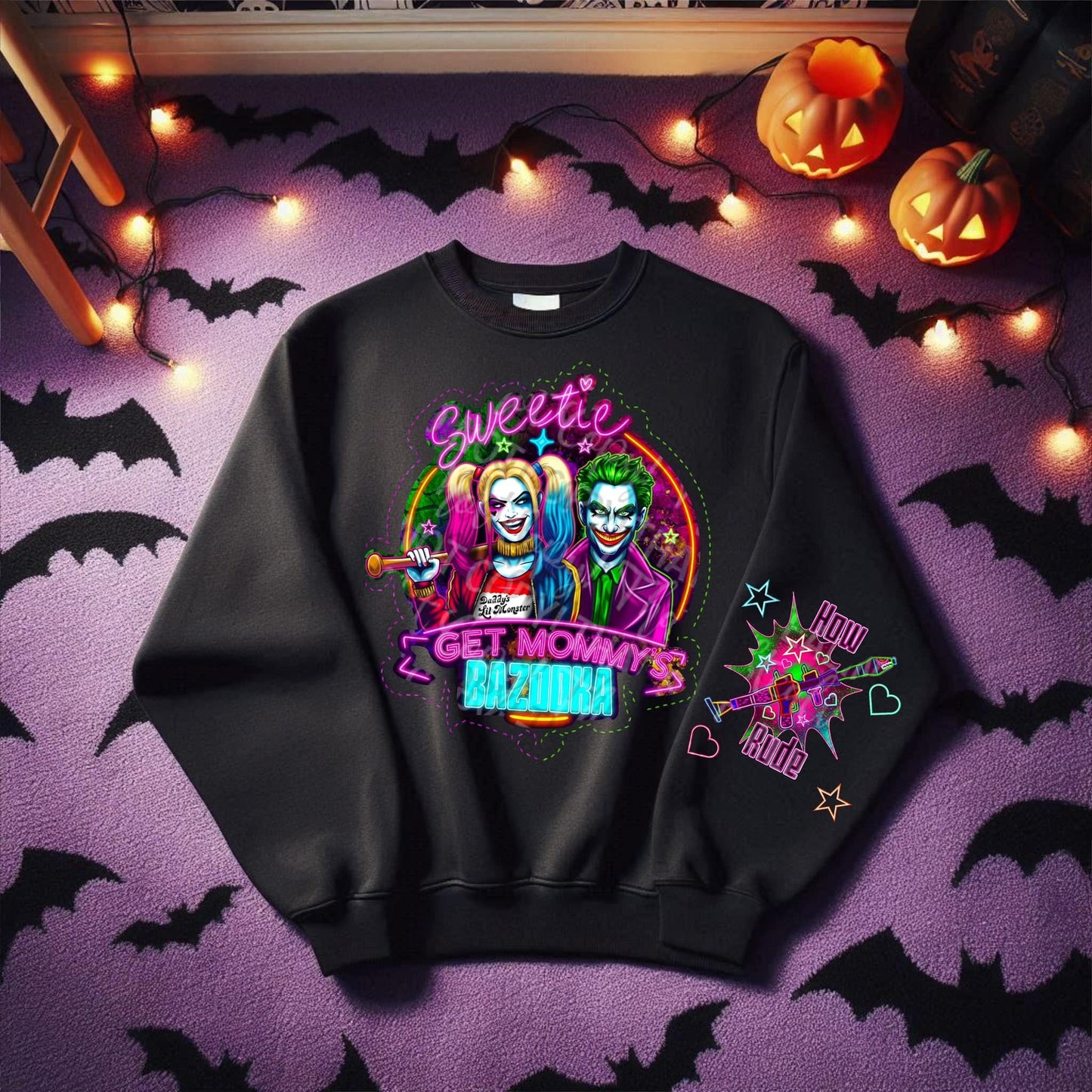 SWEETIE- CREWNECK SWEATSHIRT W/ SLEEVE PRINT
