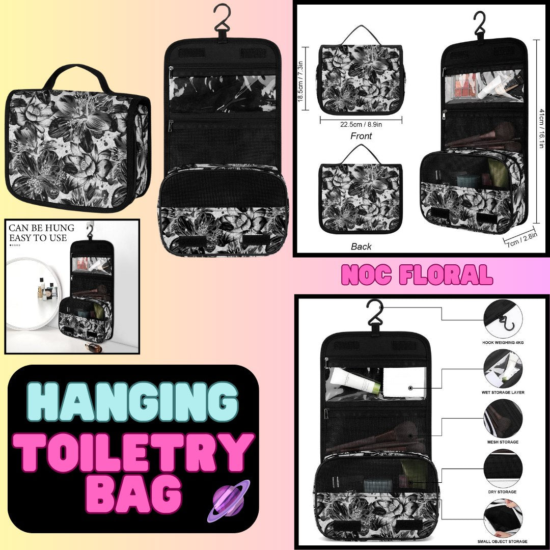 NOC FLORAL - HANGING TOILETRY BAG-PREORDER CLOSING 8/26