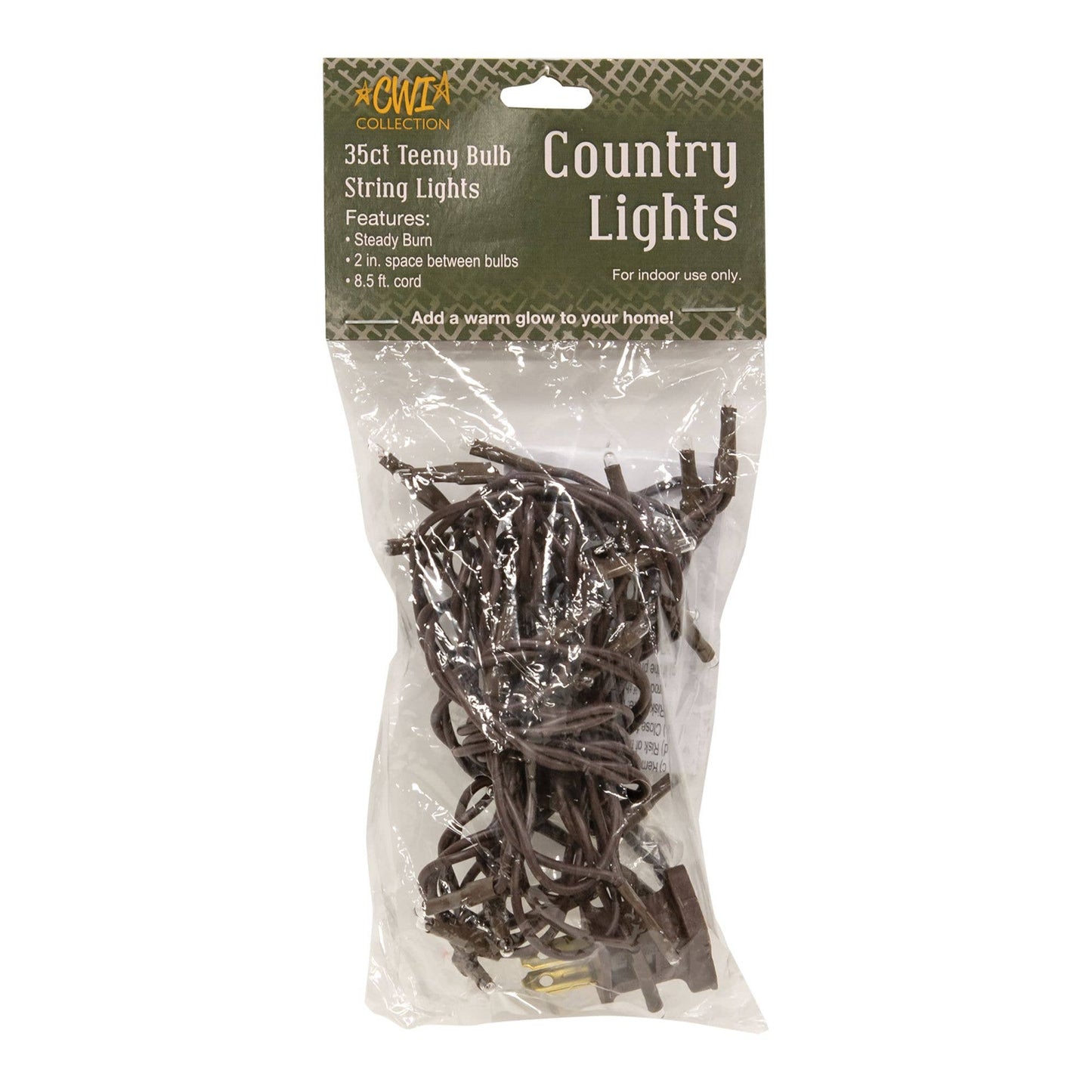 35 ct. Super Bright Teeny Lights - Brown Cord