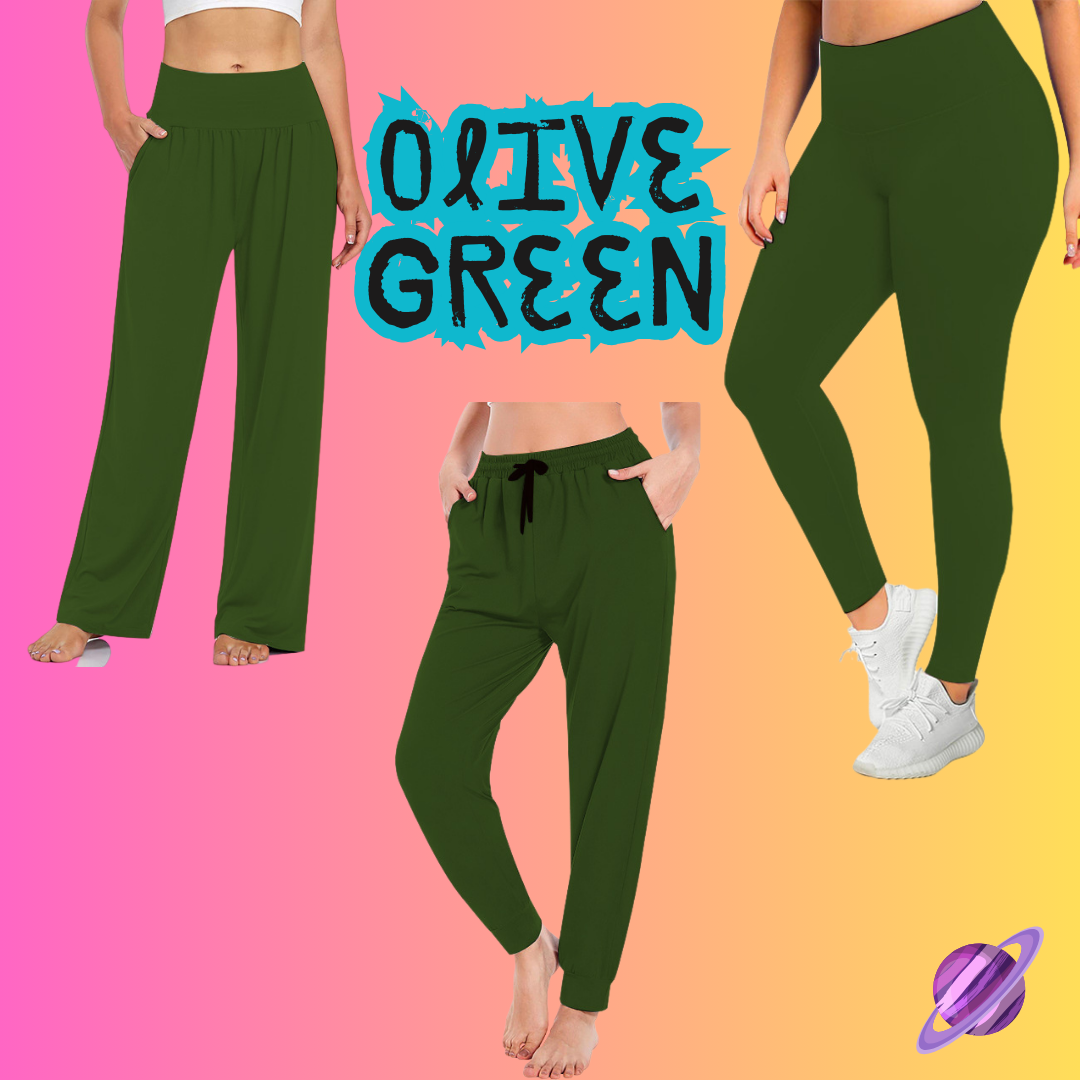SOLID OLIVE GREEN - SOLID RUN - LOUNGER/CAPRI PREORDER CLOSING 8/16