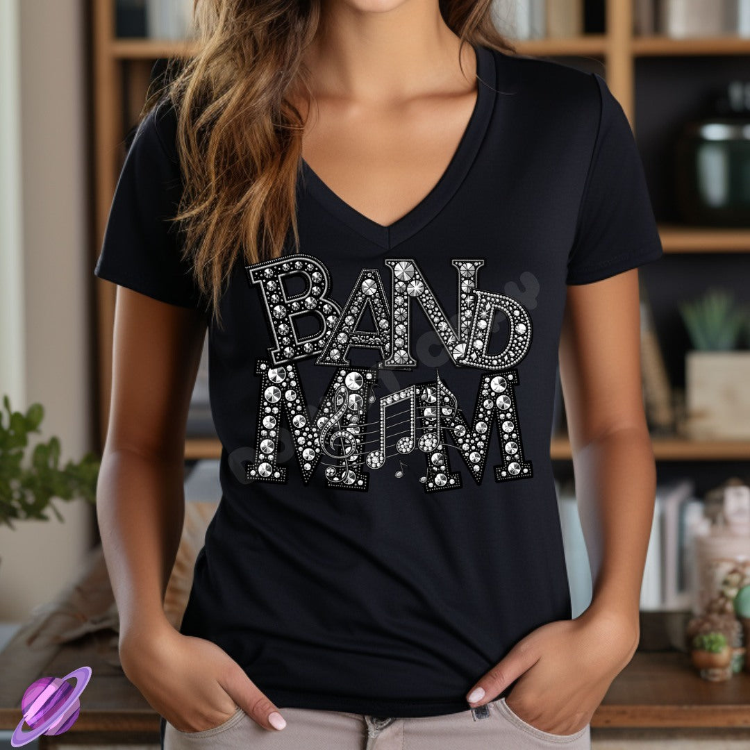 Band Mom V-Neck Tee