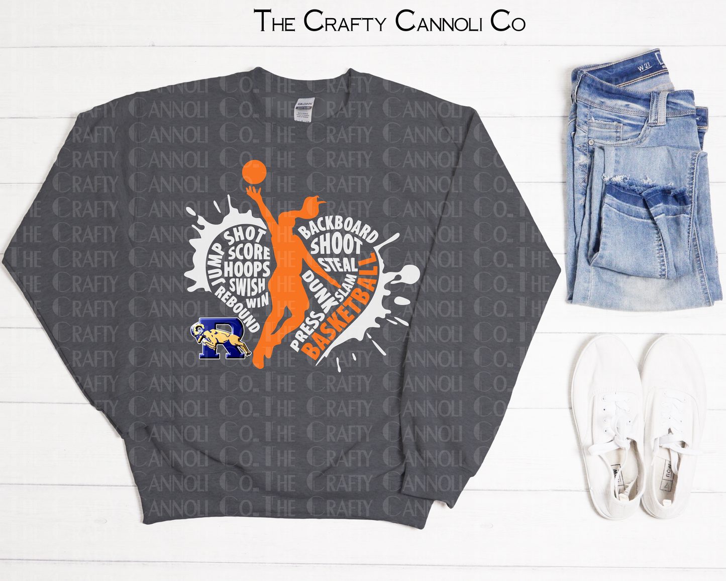 Basketball Word Heart