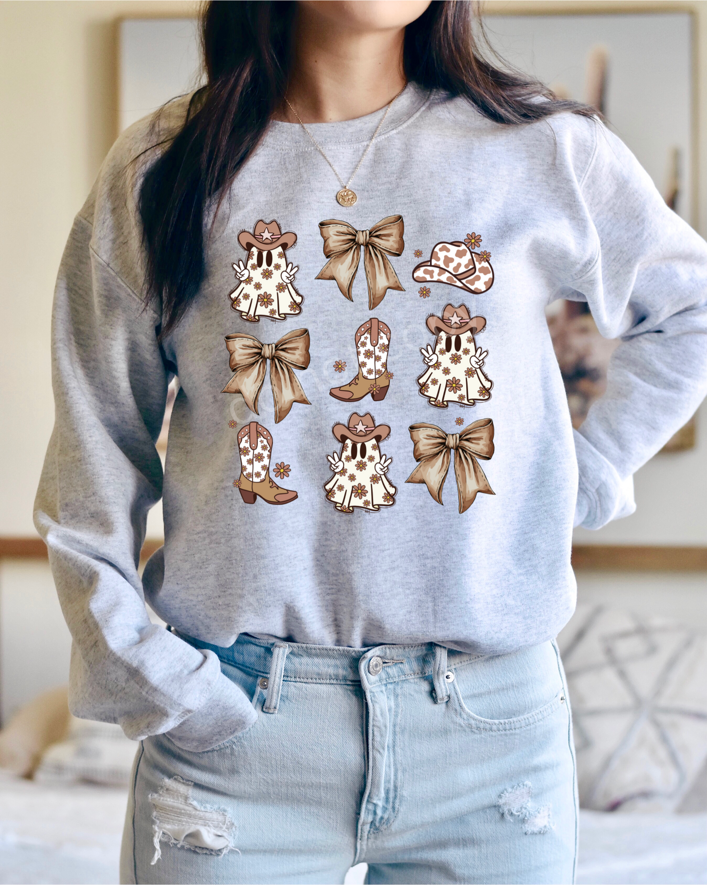 COWBOY GHOST - CREW NECK SWEATSHIRT
