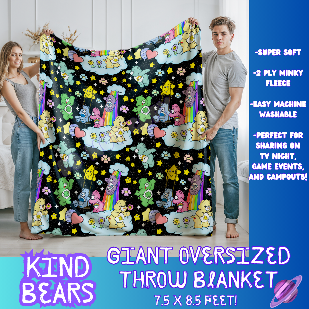 KIND BEARS- GIANT SHAREABLE THROW BLANKETS ROUND 7 -PREORDER CLOSING 8/18