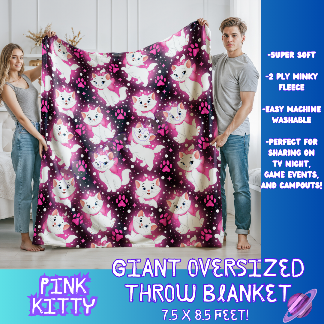 PINK KITTY- GIANT SHAREABLE THROW BLANKETS ROUND 7 -PREORDER CLOSING 8/18
