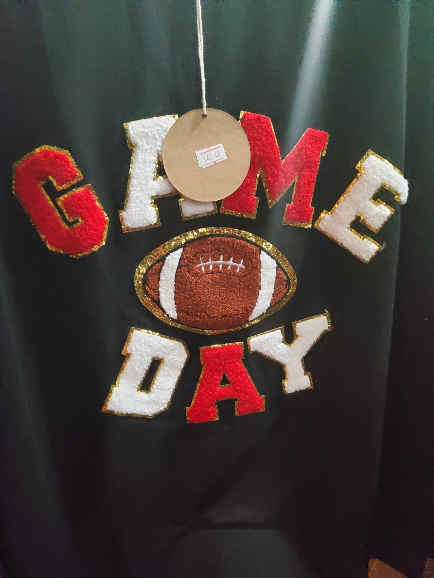 Sparkly Football Game Day Sweatshirt