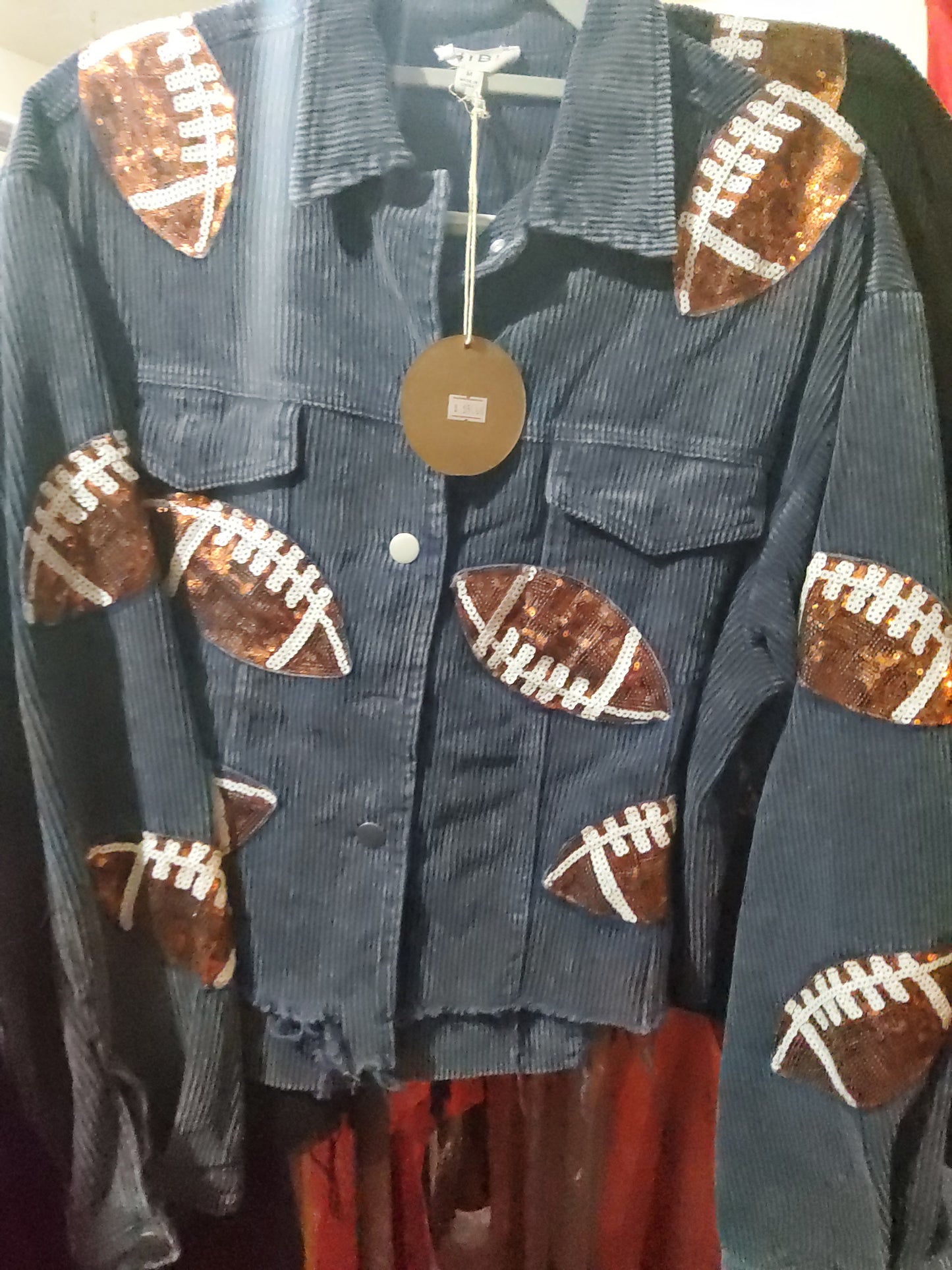 Sequin Football Jacket