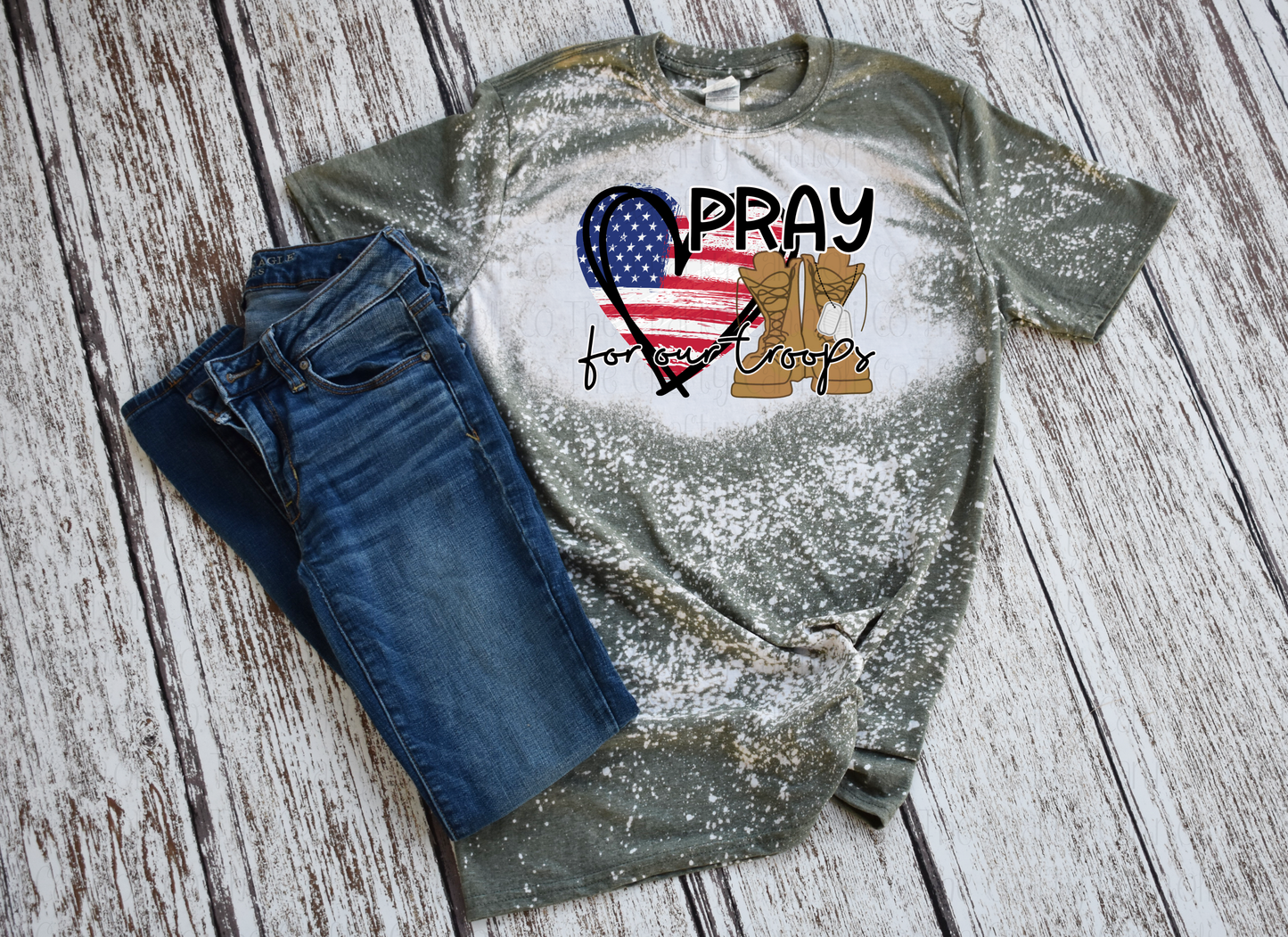 Pray with boots bleached