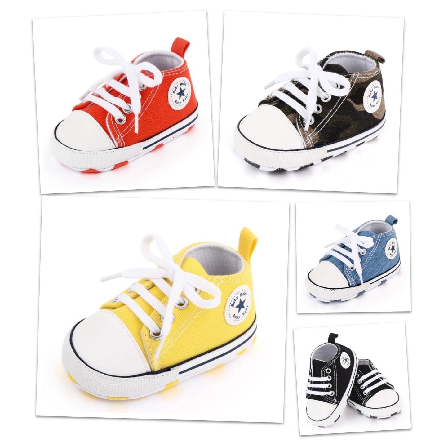 Baby Star Crib Tennis Shoes Sizes 1-3