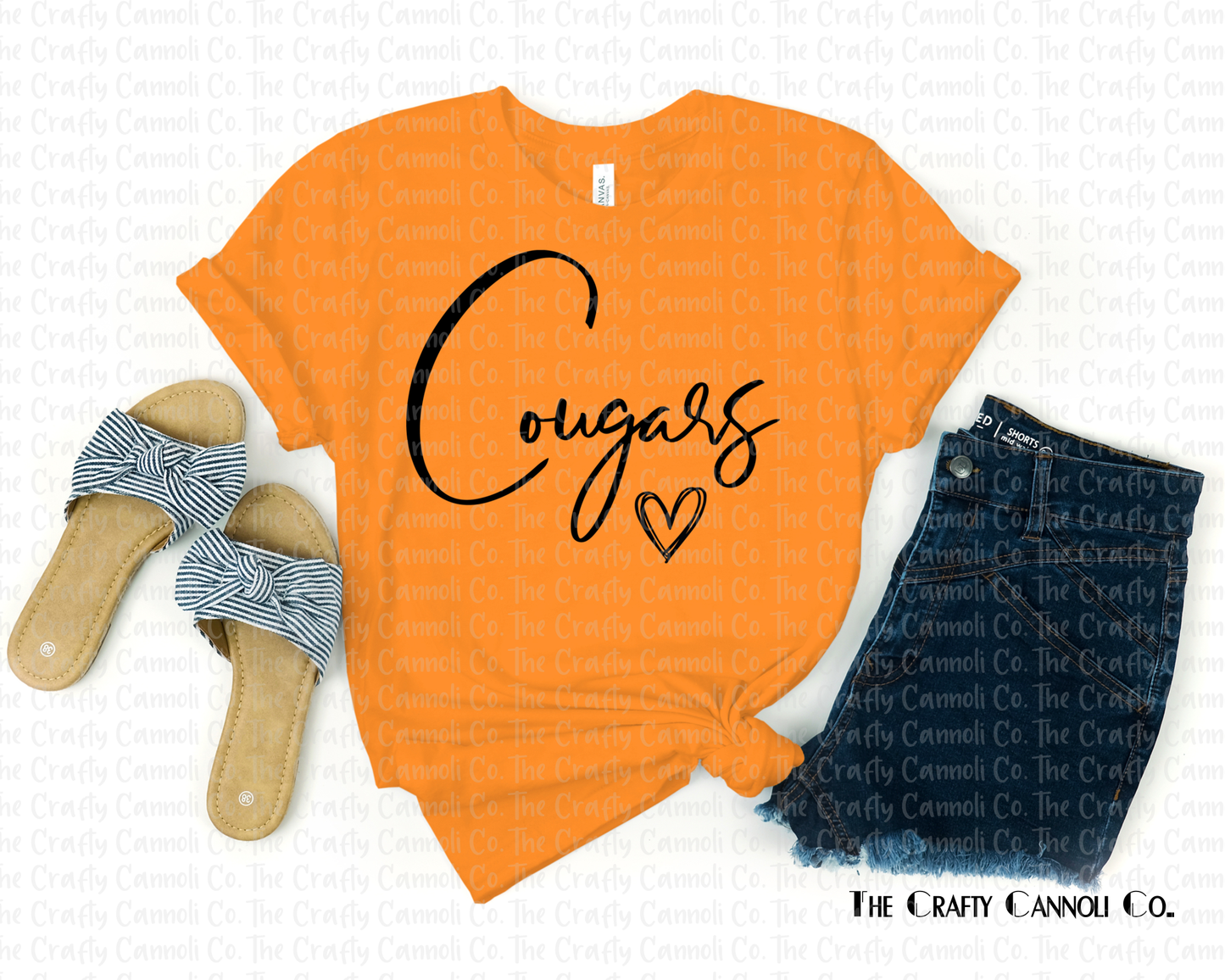 Cursive Mascot Hearts