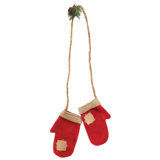 Primitive Fabric Mittens Hanging Ornament