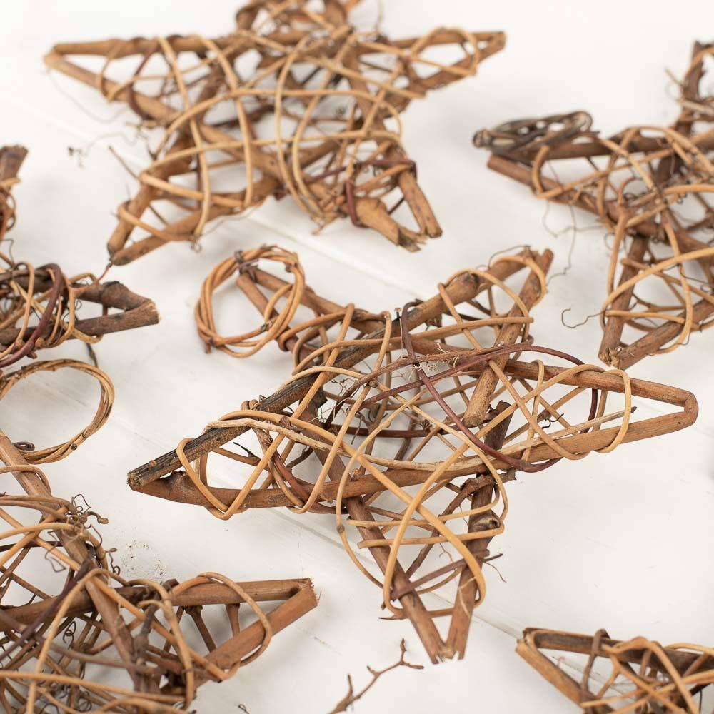 6" x 6" - Natural  Grapevine Twig Star