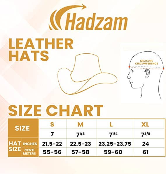 Brown Shapeable Western Leather Outback Cowboy Hat: Unisex, Size: Medium