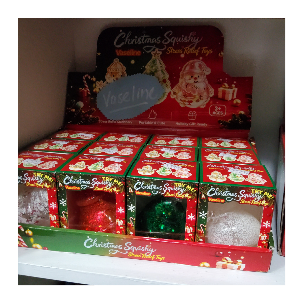 Vaseline Christmas Squishes