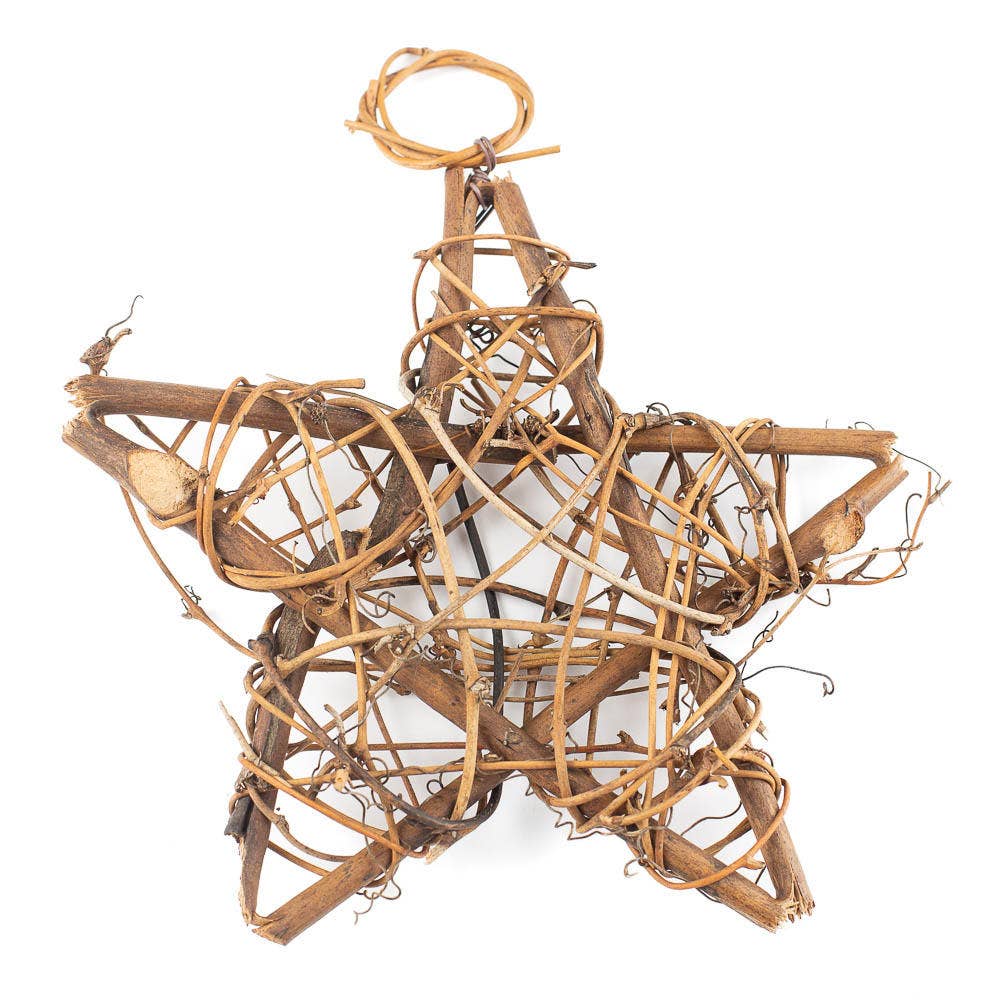 6" x 6" - Natural  Grapevine Twig Star