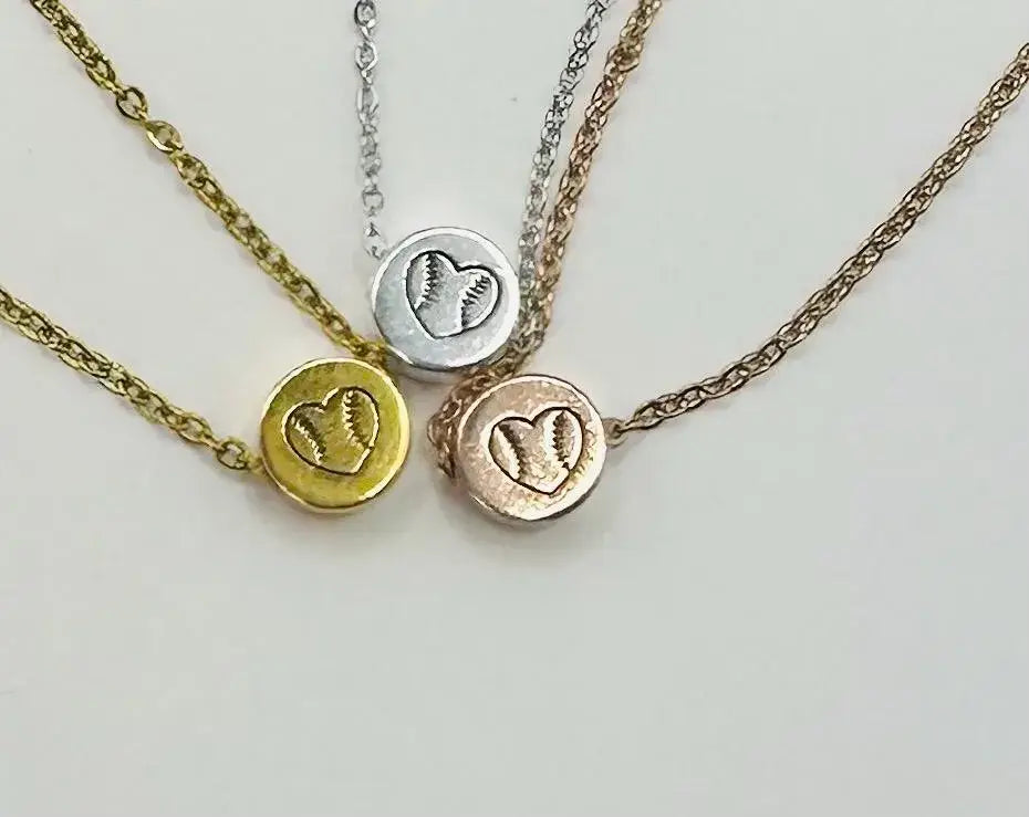 Softball Necklace: Silver/Necklace & Card Only