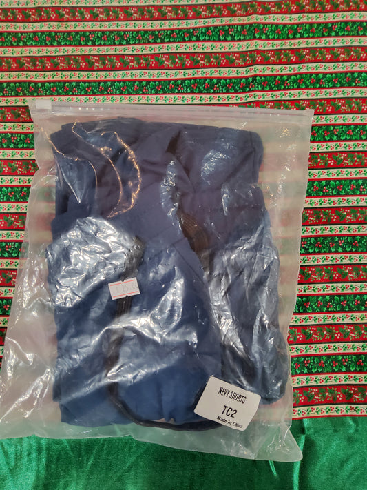 Soft legging material blue shorts Size TC2