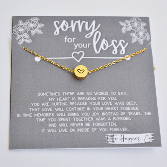 Loss of loved one remembrance necklace, Keepsake gift: Silver / Necklace & Card Only