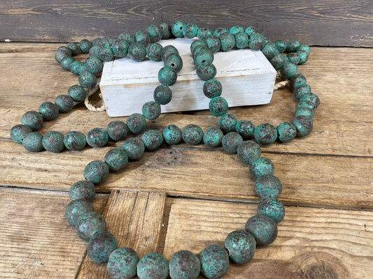 Farmhouse Clay Loop Beads -12 in-Turquoise