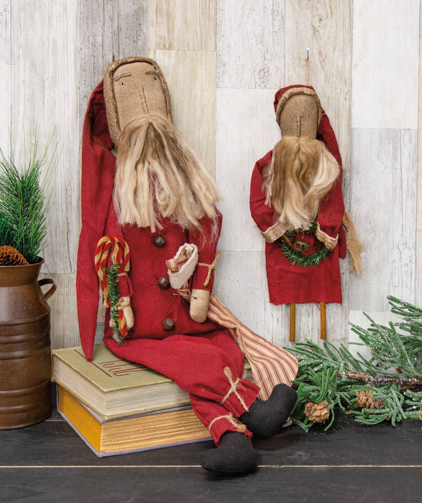 Father Christmas Doll With Candy Canes & Stocking