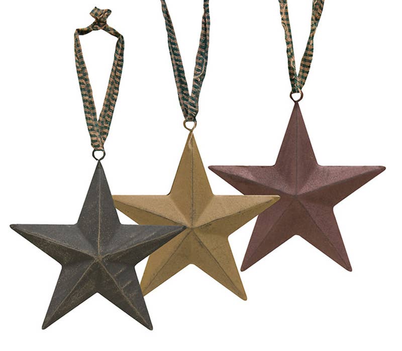 Primitive Hanging Star, 4.5", 3 Assorted