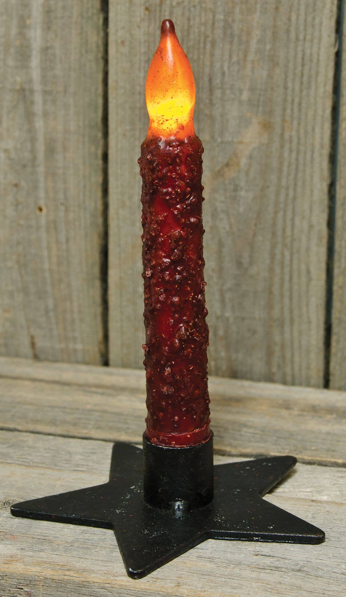 Distressed Star Candle Holder