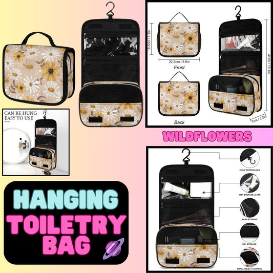WILDFLOWERS - HANGING TOILETRY BAG-PREORDER CLOSING 8/26