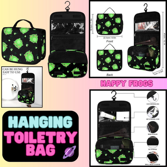 HAPPY FROGS - HANGING TOILETRY BAG-PREORDER CLOSING 8/26