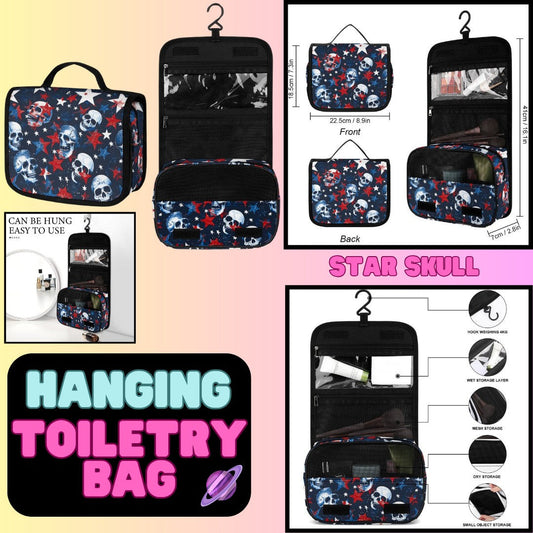 STAR SKULL - HANGING TOILETRY BAG-PREORDER CLOSING 8/26