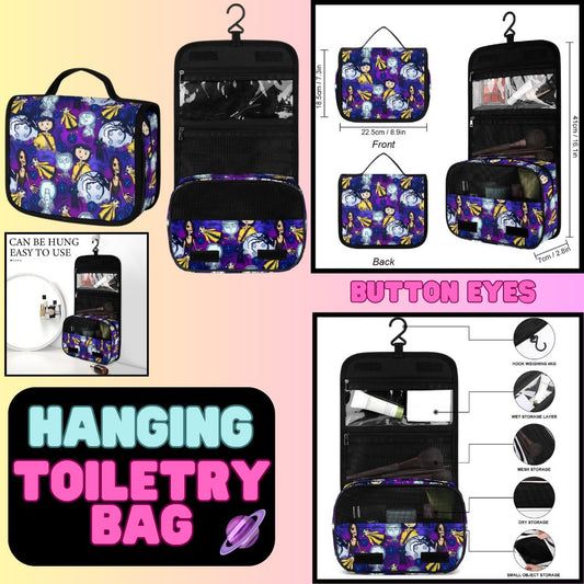 BUTTON EYES - HANGING TOILETRY BAG-PREORDER CLOSING 8/26