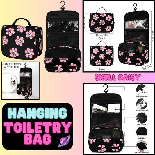 SKULL DAISY - HANGING TOILETRY BAG-PREORDER CLOSING 8/26