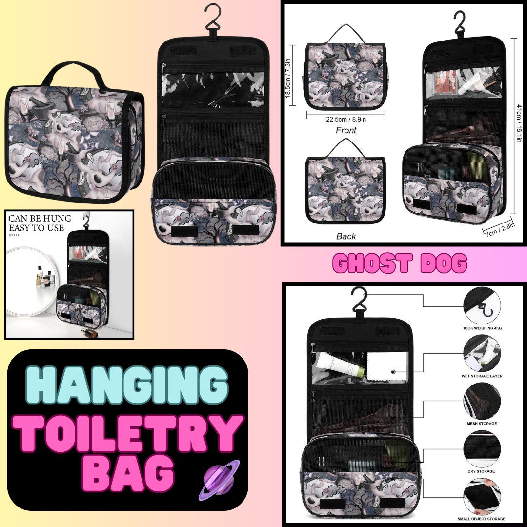 GHOST DOG - HANGING TOILETRY BAG-PREORDER CLOSING 8/26