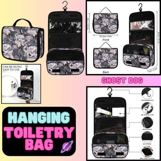 GHOST DOG - HANGING TOILETRY BAG-PREORDER CLOSING 8/26