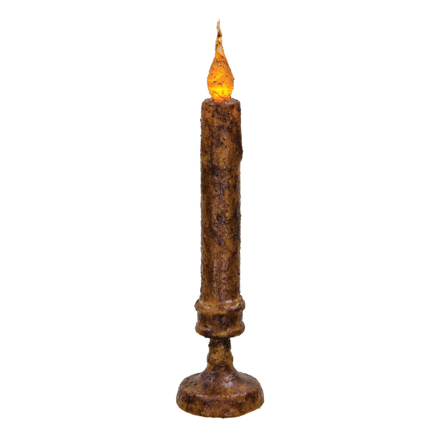 10" Timer Taper Candlestick, Burnt Mustard