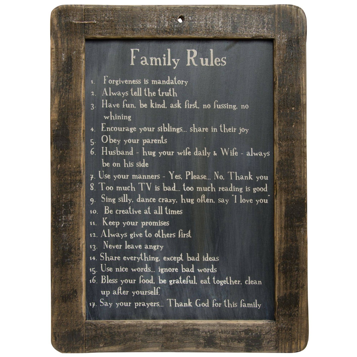 Family Rules Blackboard