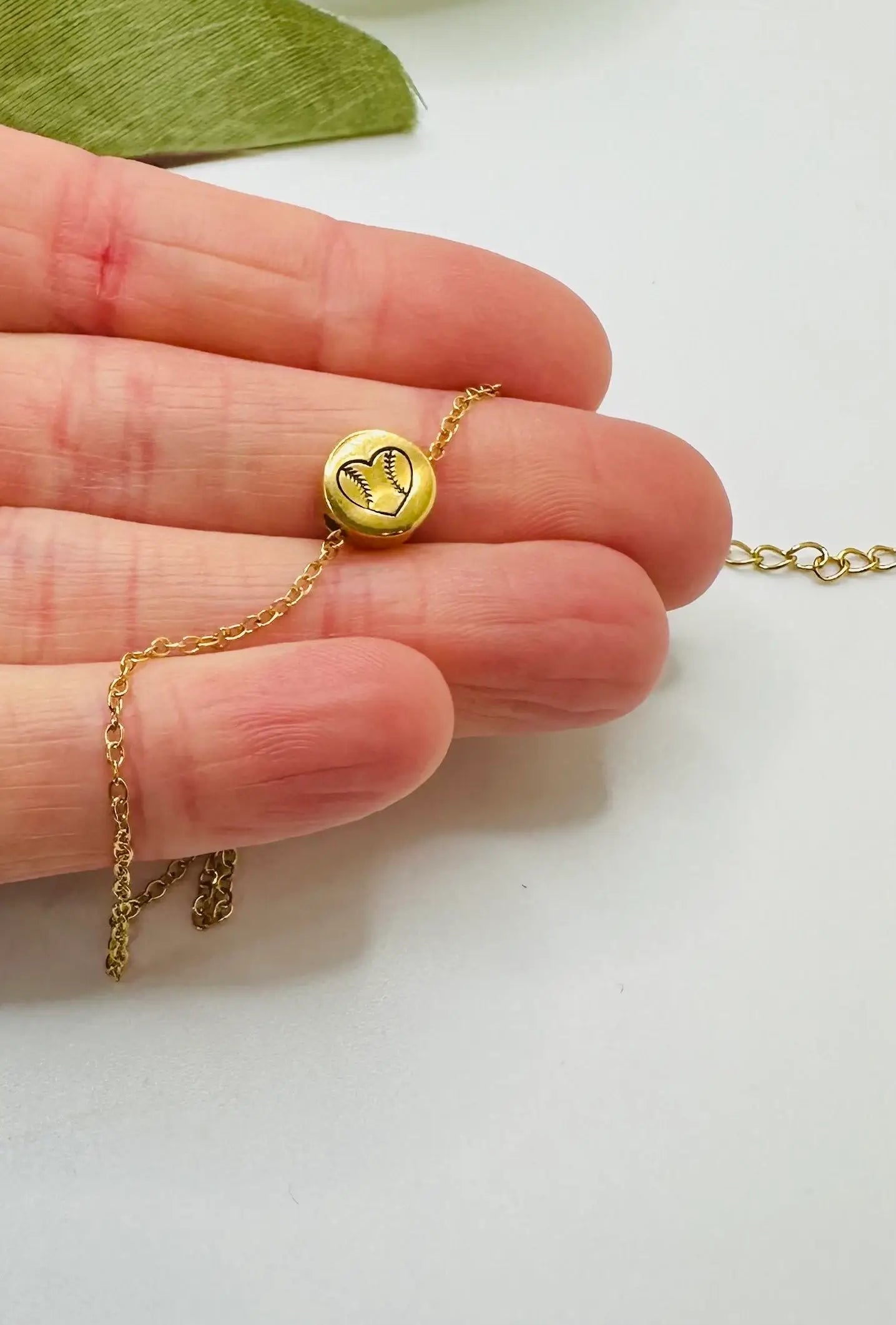 Softball Necklace: Silver/Necklace & Card Only