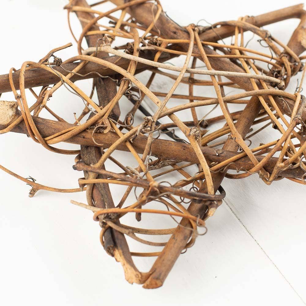 6" x 6" - Natural  Grapevine Twig Star