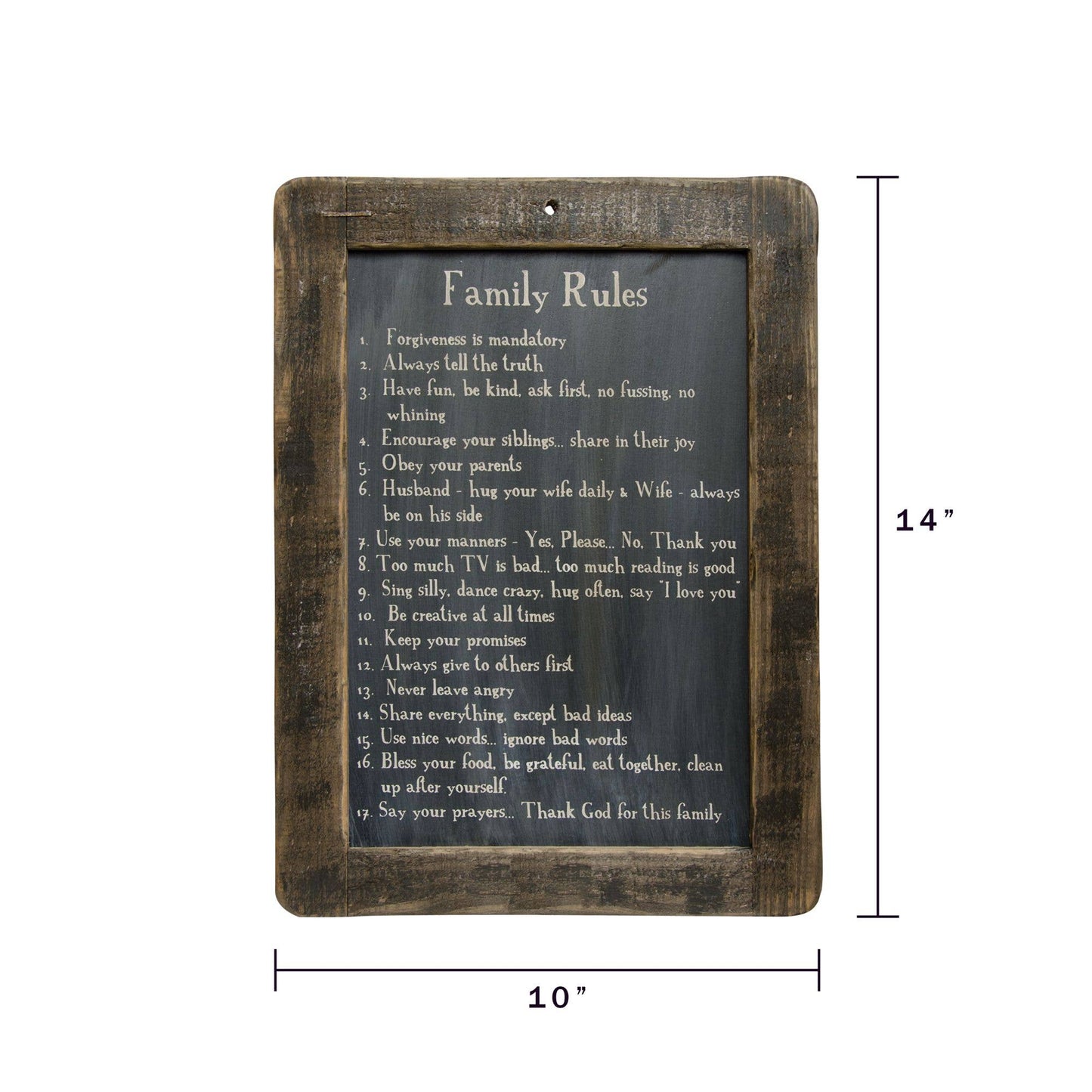 Family Rules Blackboard