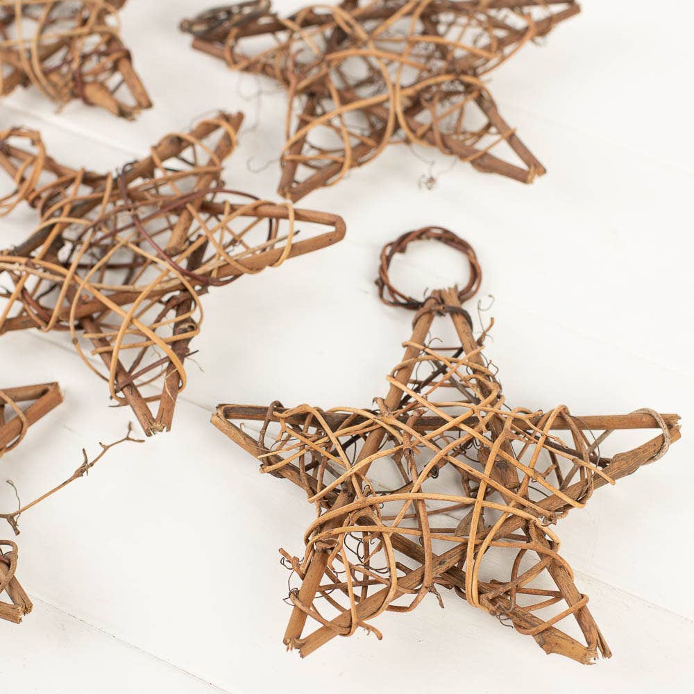 6" x 6" - Natural  Grapevine Twig Star