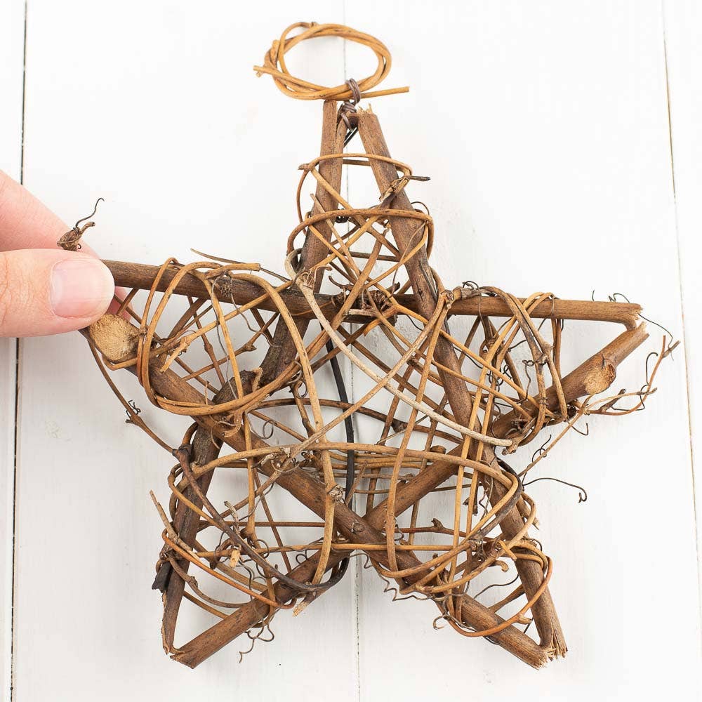 6" x 6" - Natural  Grapevine Twig Star