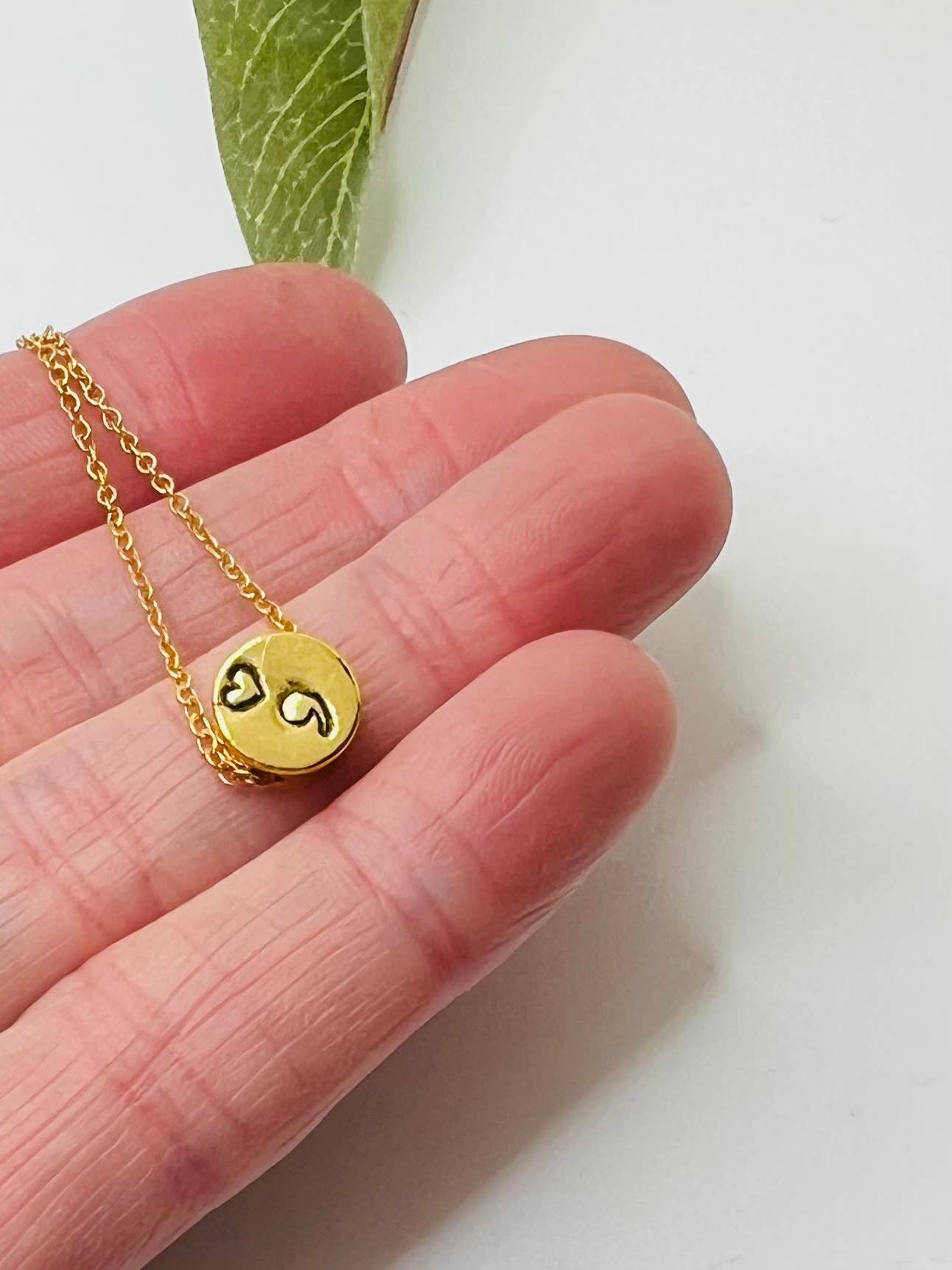 Mental Health Awareness, Semicolon Necklace: Gold / Necklace & Card Only