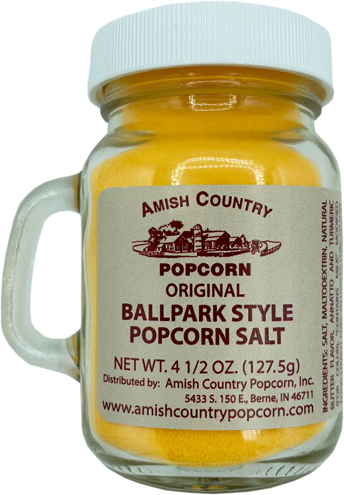 Amish Country Popcorn Ballpark-Style Popcorn Salt, 4.5oz Jar