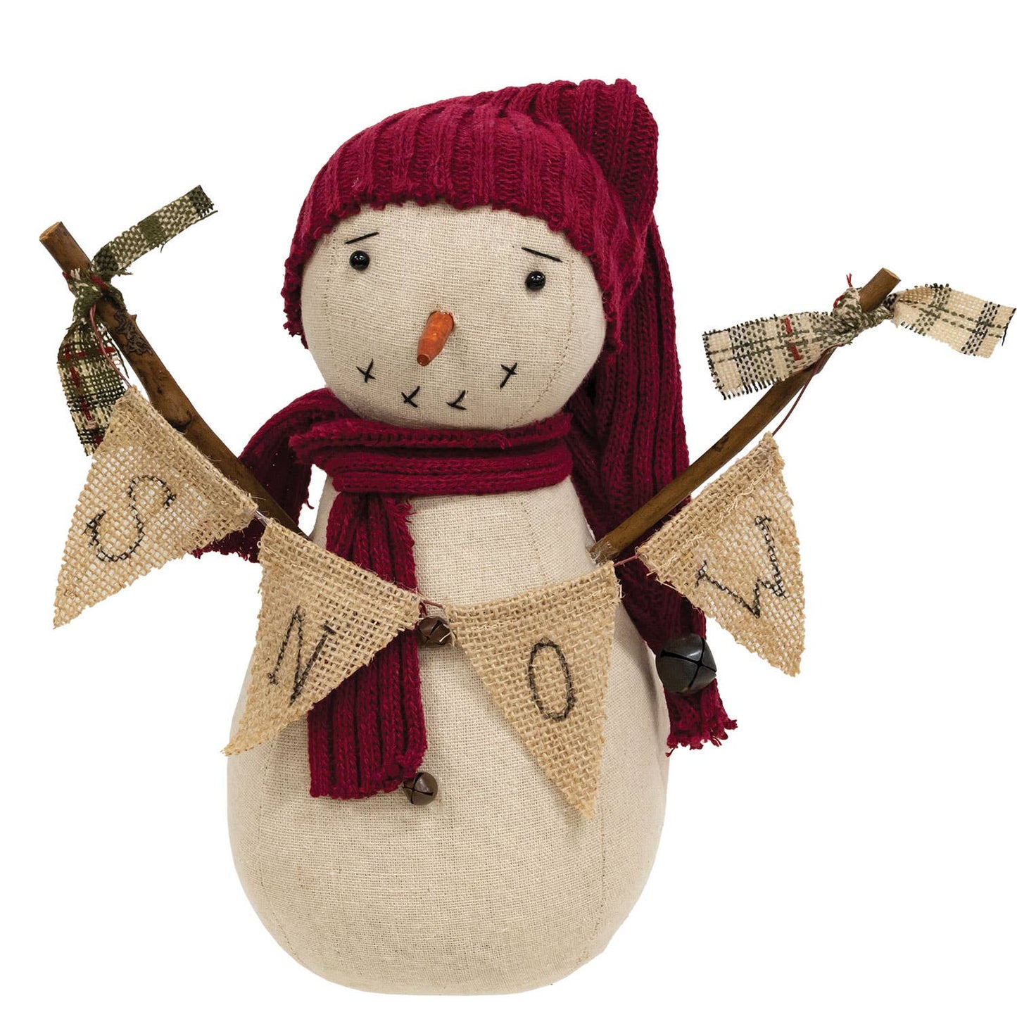 Snowman Doll w/"Snow" Banner