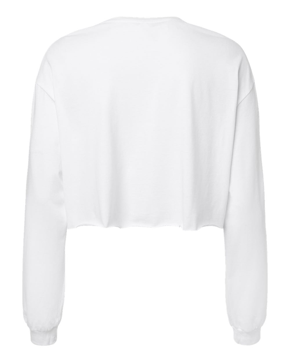 Women's Fashion Crop Long Sleeve - White