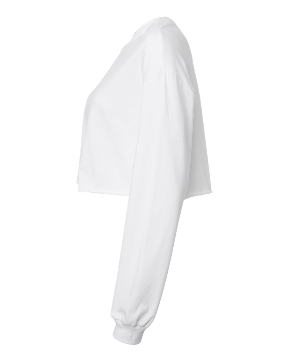 Women's Fashion Crop Long Sleeve - White