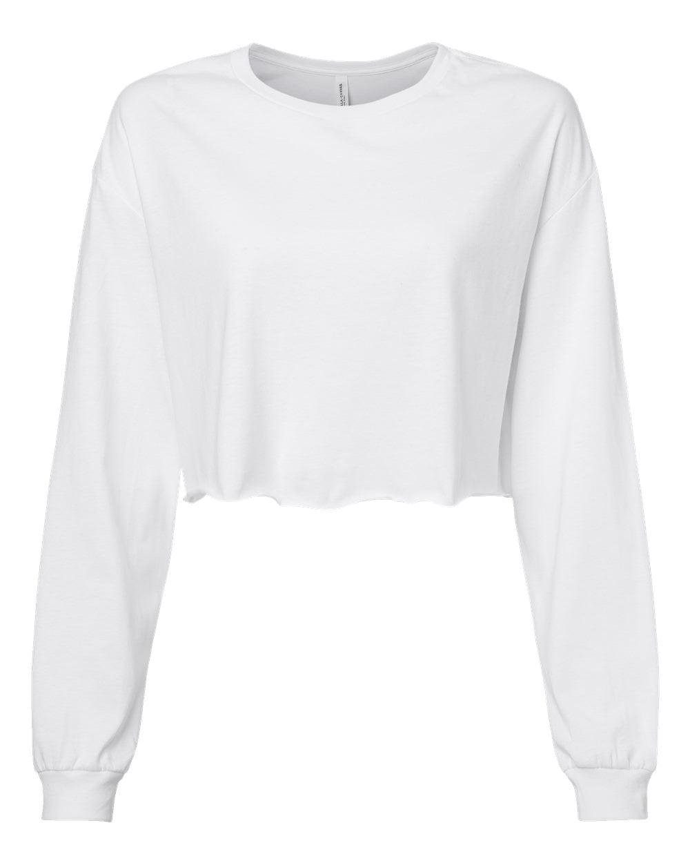 Women's Fashion Crop Long Sleeve - White