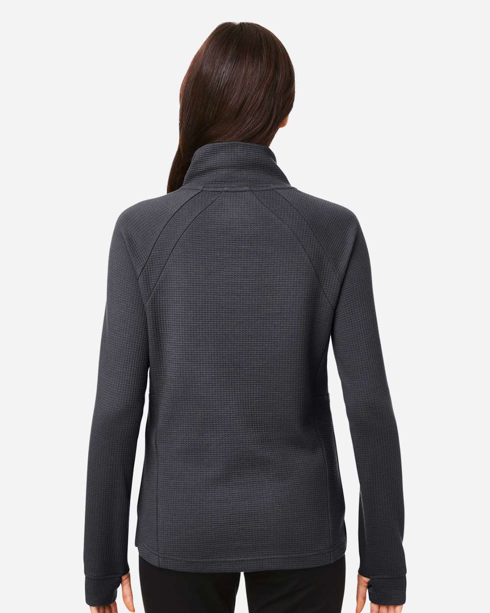 Women's Rhythm Waffle Cross-Neck Pullover - Carbon Gray