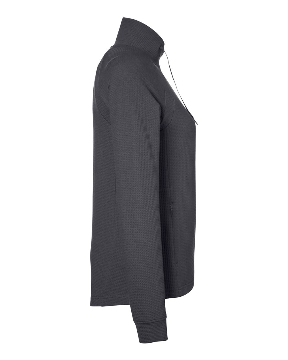 Women's Rhythm Waffle Cross-Neck Pullover - Carbon Gray