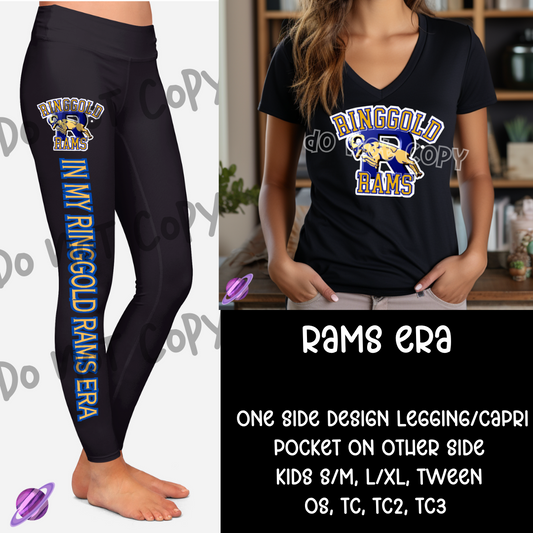 RAMS - ONE SIDED DESIGN - LEGGING/CAPRI PREORDER CLOSING 8/16